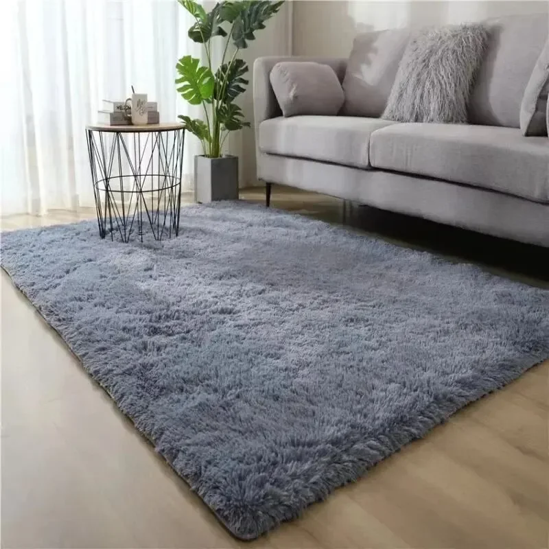 Gradient Silk-Wool Non-Slip Washable Bedside Rug 4