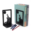 New Style Deer Book Ends Heavy Book Stand Book rack Hollow Iron Bookends Stand Shelf Writing Desk Home Desk Stationery 3