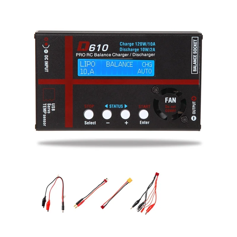 【Great Selection】 -D610 120W 10A Balance Charger Discharger Smart Charger For Lipo/Life/Lihv/Li-/Nicd/Nimh/2-20V PB.
