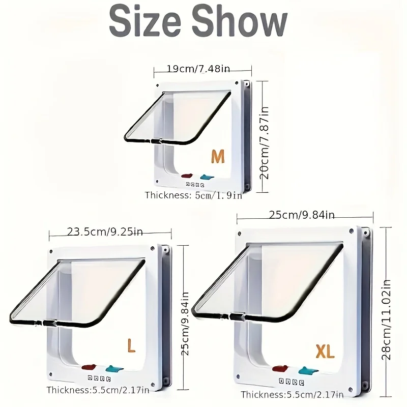 Pet Door Multi-Function Two-Way for Cats and Dogs