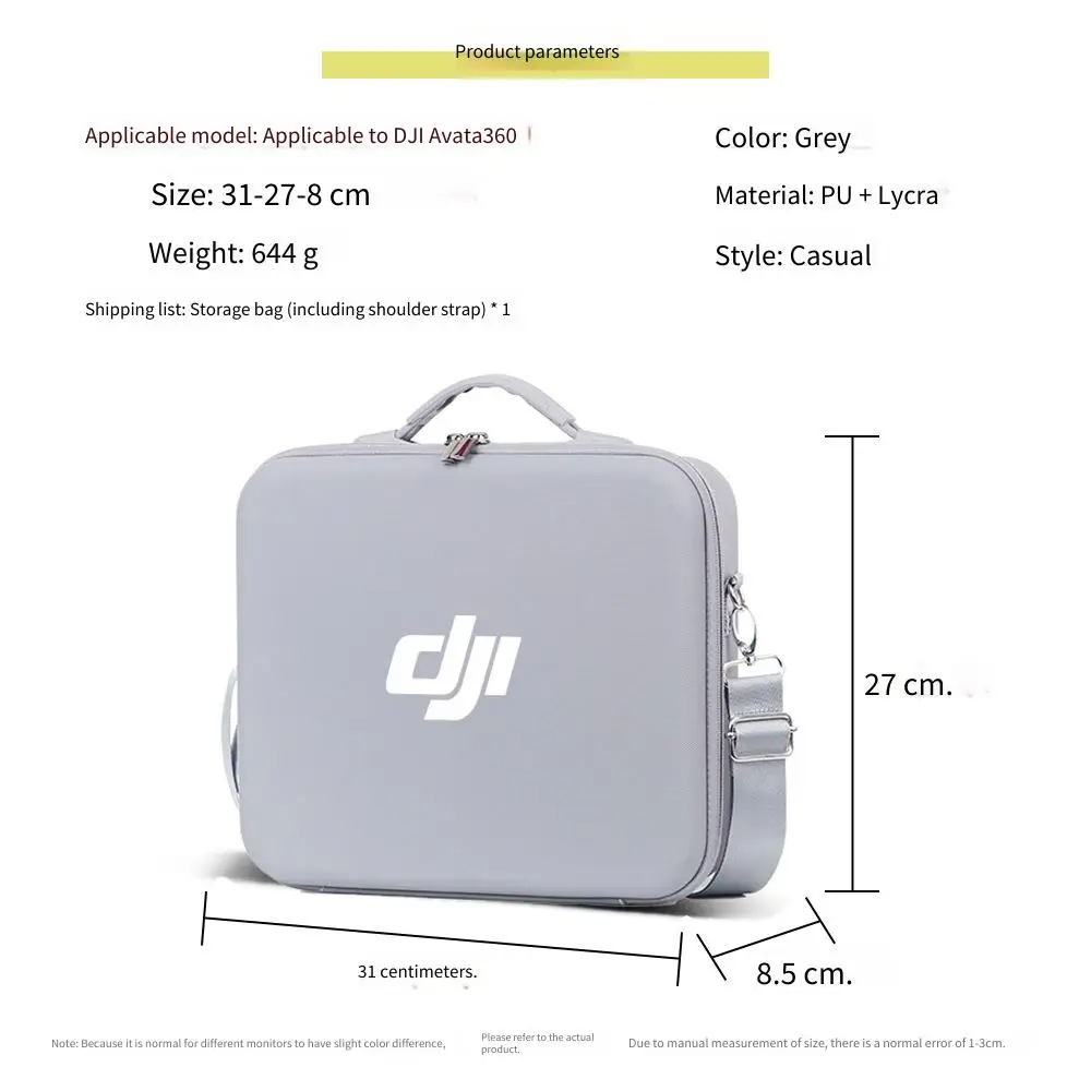 DJI Avata 360 보관 가방 휴대용 단일 기계 세트 싱글 숄더 백팩 방수 및 내압 액세서리