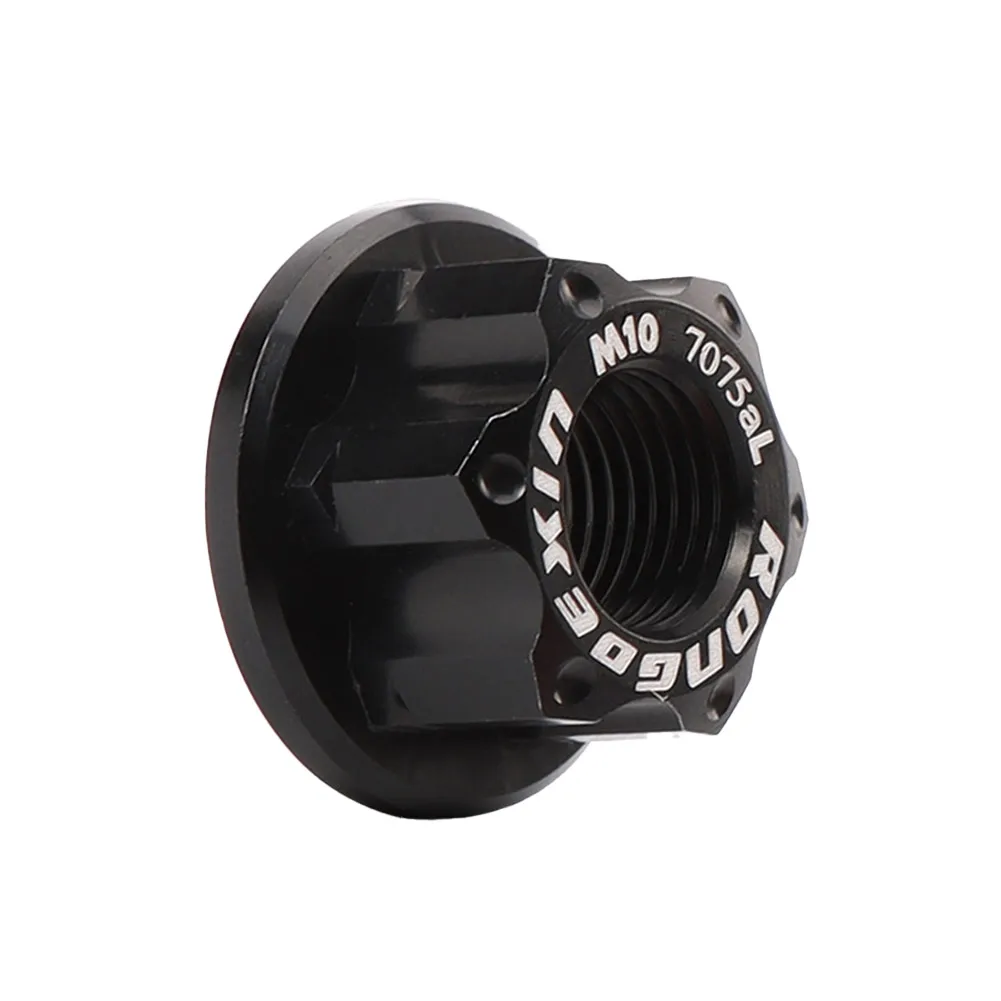 

M10 Hub Nut 21.x12mm Bike Bike Wheel Axle Nut Bolt Flange Before M10x1.0 Rear Wheel Lock Screw For MTB Durable