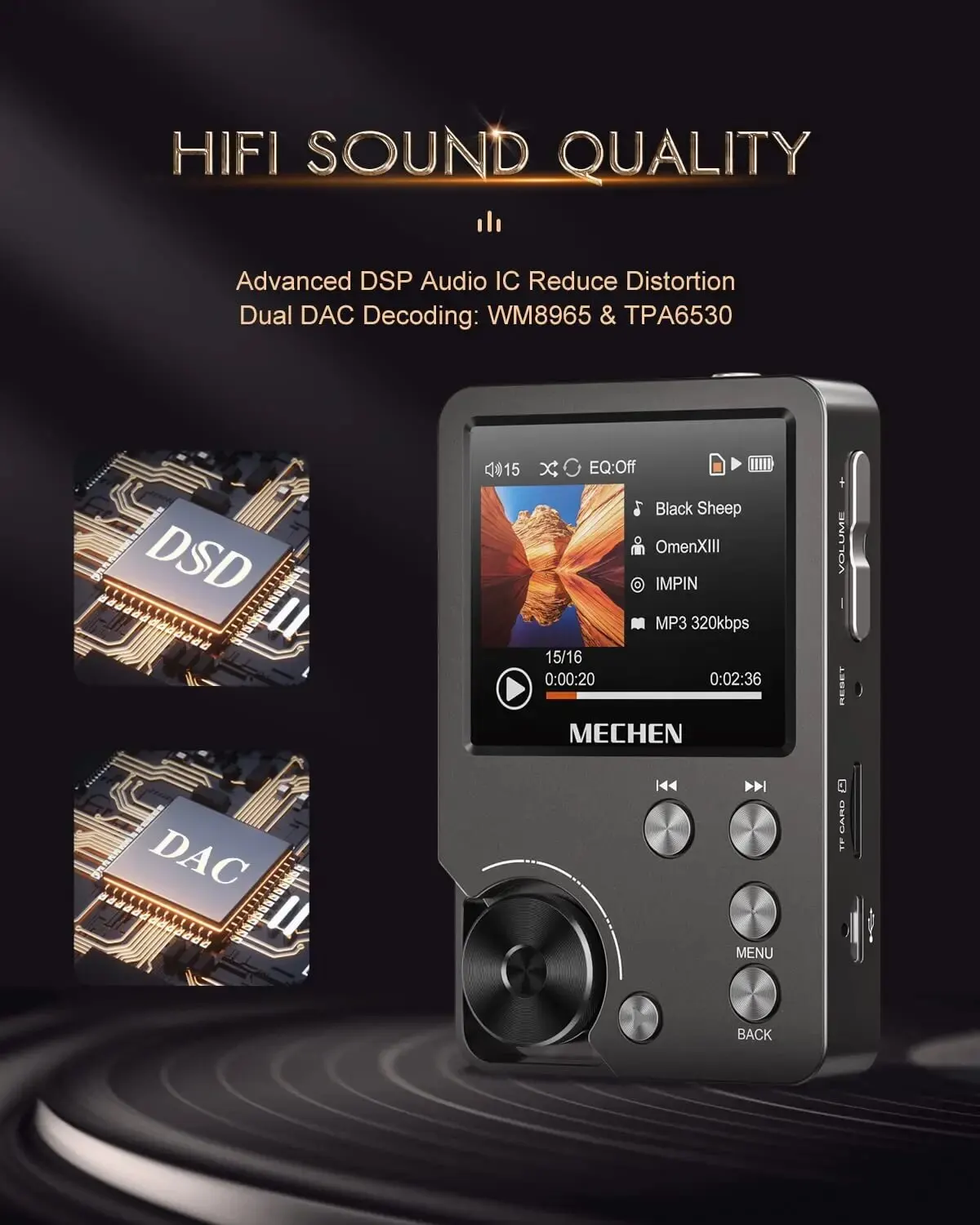 High Quality Lossless MP3 Player/MECHEN-M30/HiFi/with 64GB Memory