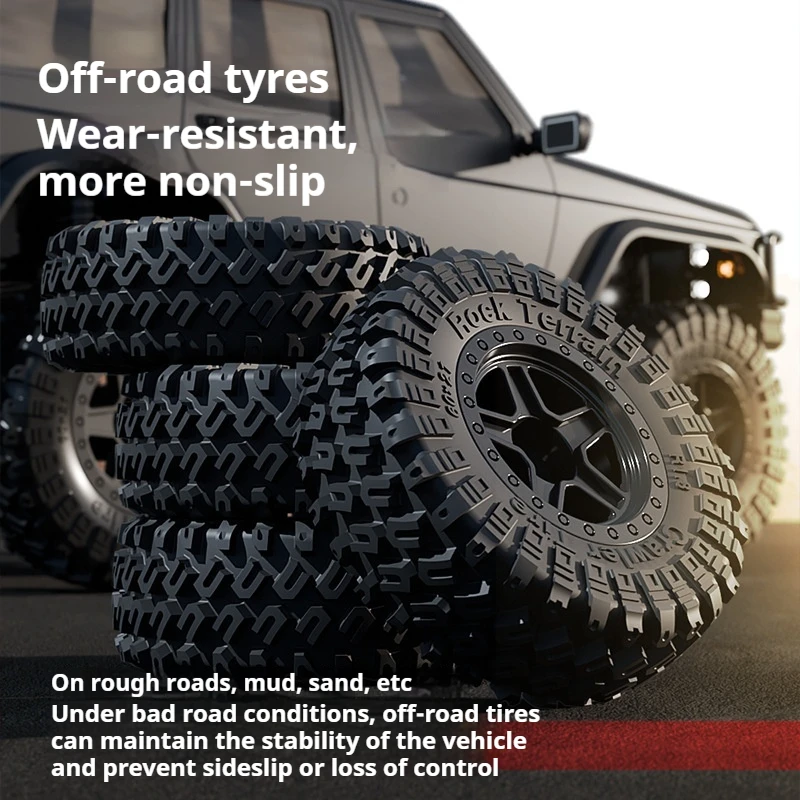 Remote Control Off Road Vehicle with Lights and Linkage