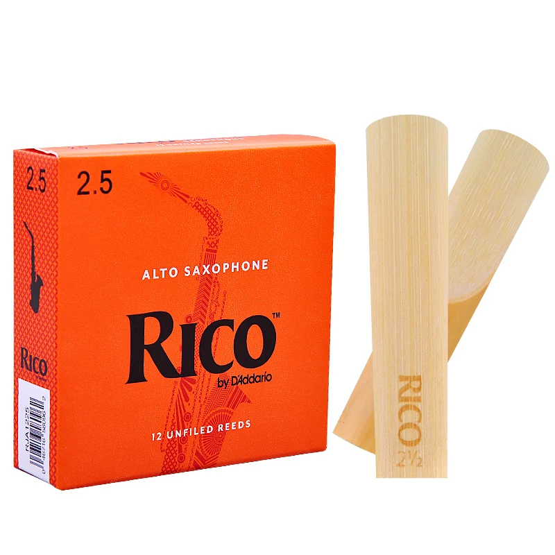 D&rsquo;Addario RICO Orange Box Reeds Eb Alto Bb Soprano Tenor Barione Saxphone Bass Clarinet Classic USA Original
