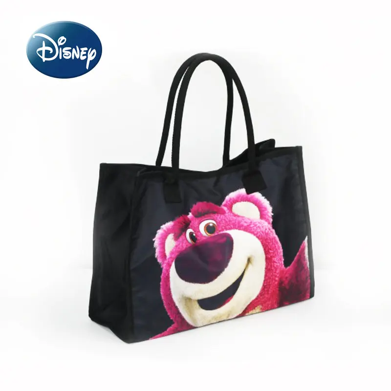 Disney Strawberry Bear Original New Women's Handbag Cartoon Women's Bag Large Capacity Multifunctional Storage Bag Tote Bag