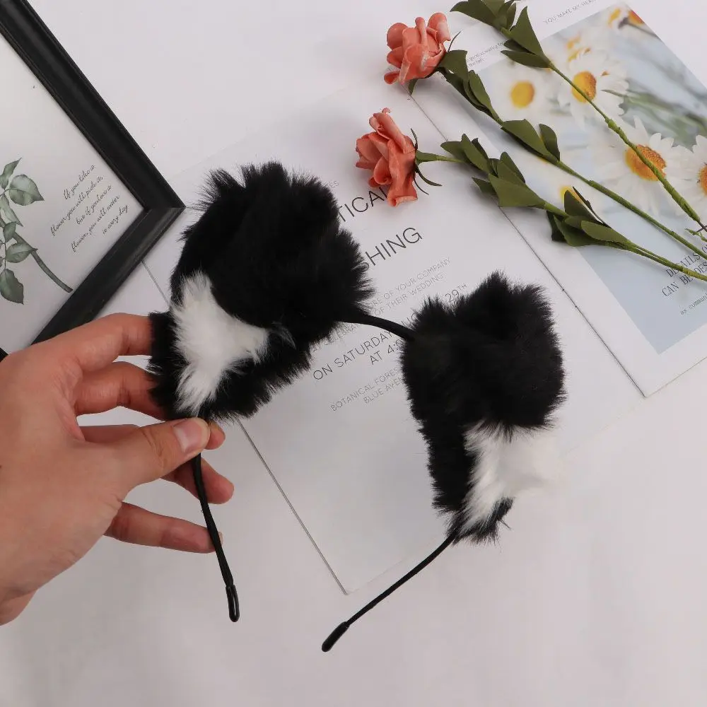 

Cute Fashion Make Up Wash Face Female Plush Cat Ear Headband Hair Accessories Women Hair Band Korean Style Head Hoop