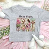 Vintage Christianity Rabbit Print Kids T-shirts Jesus God Graphic Fashion Boys Girls T Shirts Fashion Easter Cartoon Tops Tees 3