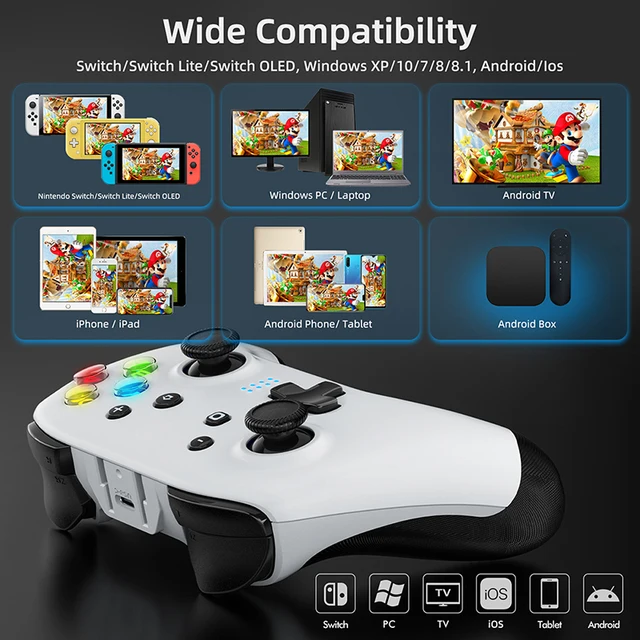 EasySMX-controlador de jogos sem fio, gamepad bluetooth, Steam Deck,  Nintendo Switch, andróide, iOS telefone, macOS, PC, 9124