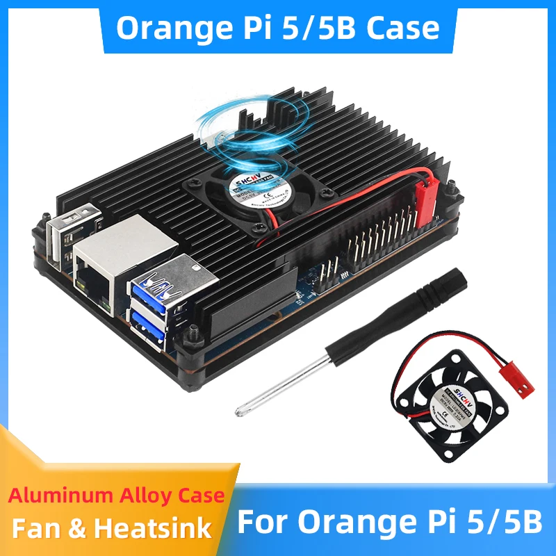 Laranja pi 5b Alumínio Case Metal Shell com Dissipador de Calor Dissipador Passivo de Resfriamento Ativo Radiador para Orange pi 5b5