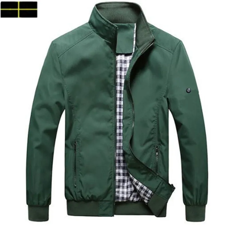 ST0NF Brand Men's Badge Embroidered Designer Jacket Autumn Baseball Slim Style Classic Casual Windbreaker Jacket Zipper Jacket