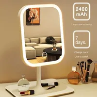 NEW 3 Colors Dimmable Lights Rechargeable LED Vanity Mirror Touch Control Makeup Mirror for Home Travel Portable Cosmetic - Image 5