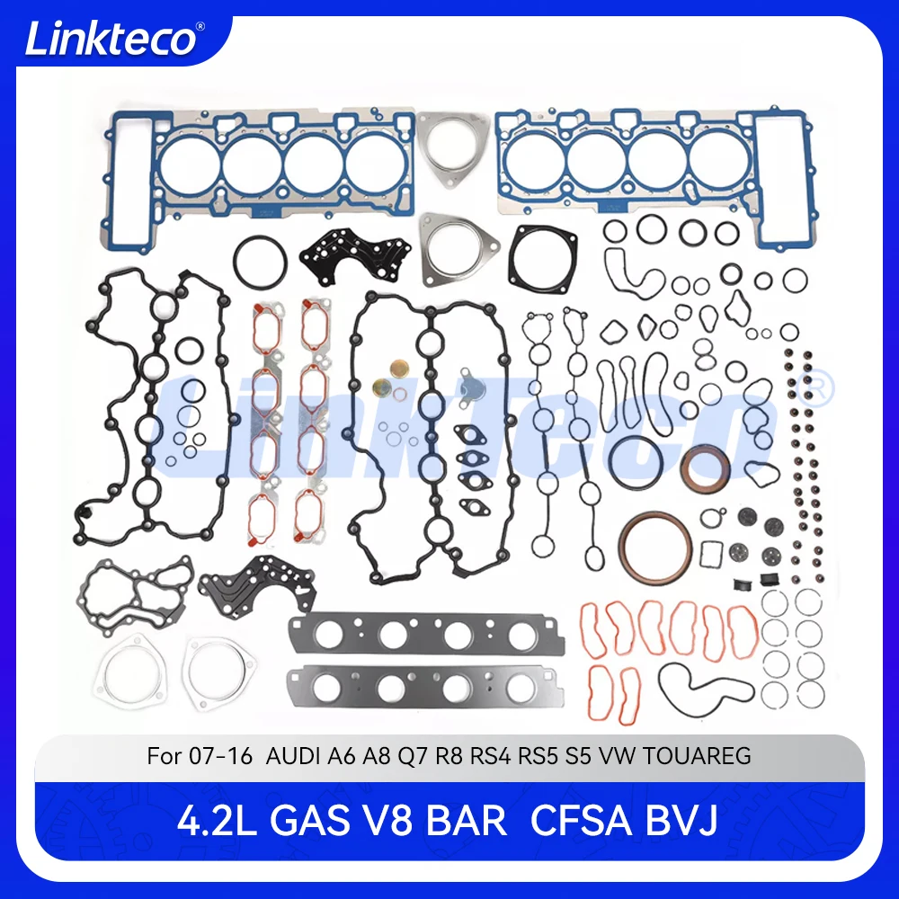 Engine Part Cylinder Head Full Gasket Seal Set Fit 4.2 T L GAS BVJ CNDA For 07-16 AUDI A6 A8 Quattro Q7 R8 RS4 RS5 TOUAREG 4.2L