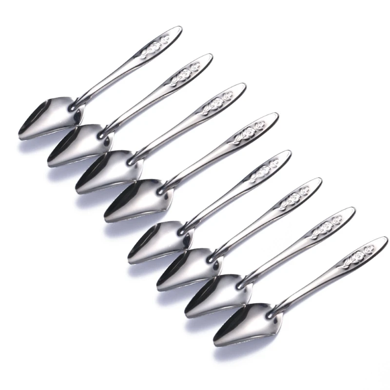 Bird Parrot Feeder Spoon Stainless Steel Milk Feeding Set of 8 Liquid Diet Feeding for Baby Birds