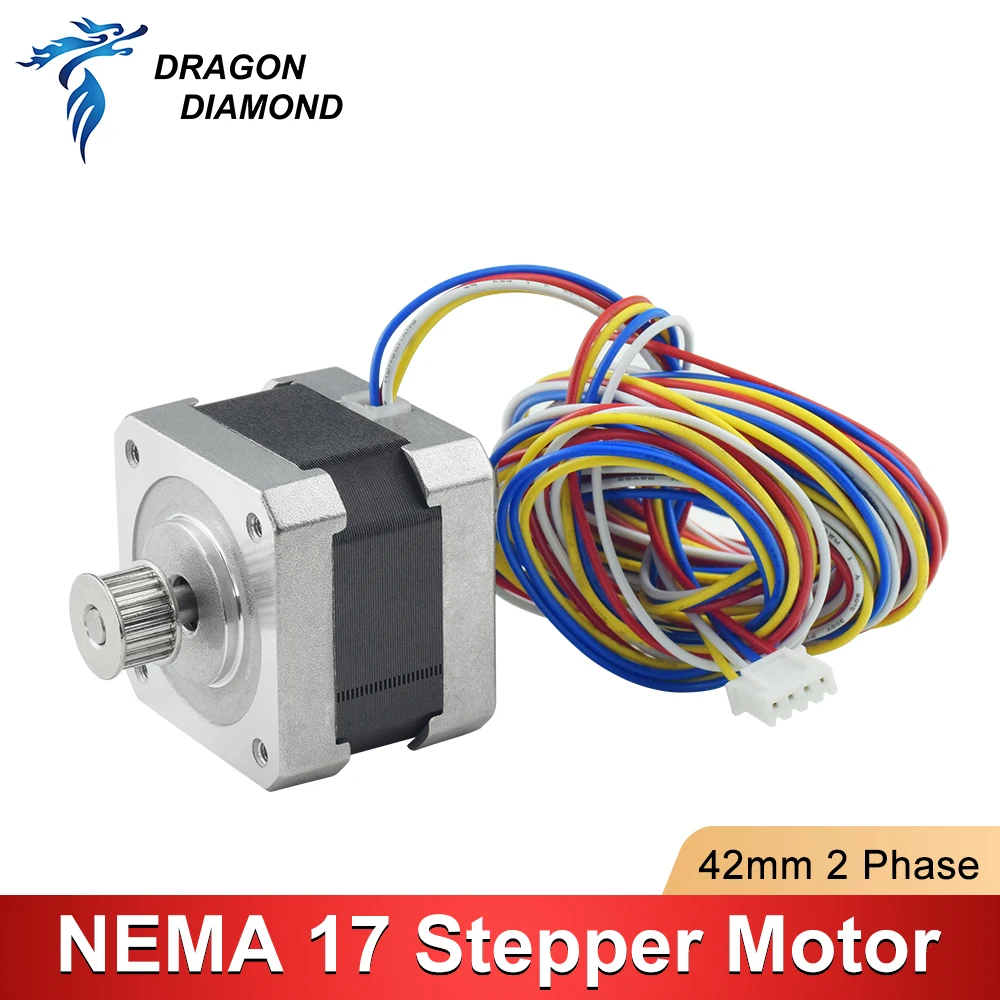 Nema 17 2 Phase K40 Stepper Motor 0.6A 42mm 4-lead for 3D Printer For CO2 Engraving Milling 3D Printer Machine