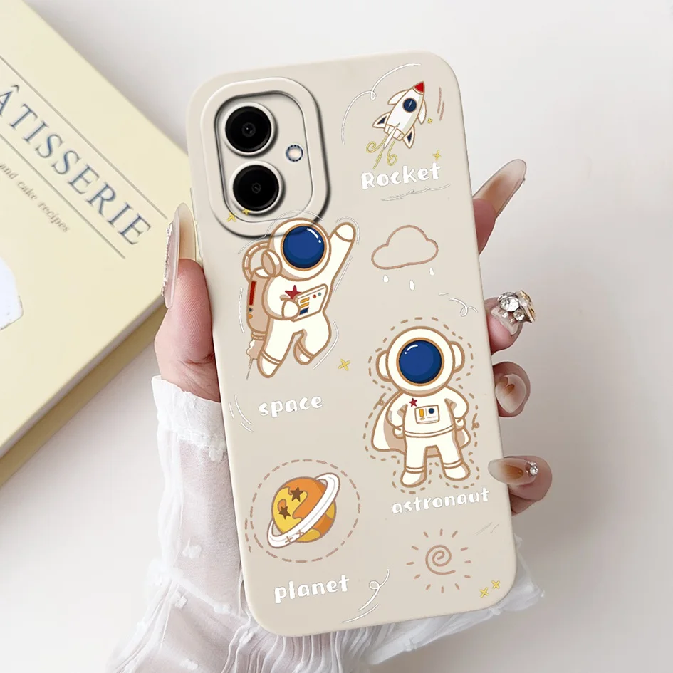 Cute Astronaut Unicorn Silicone Soft Case with Camera Lens Protection