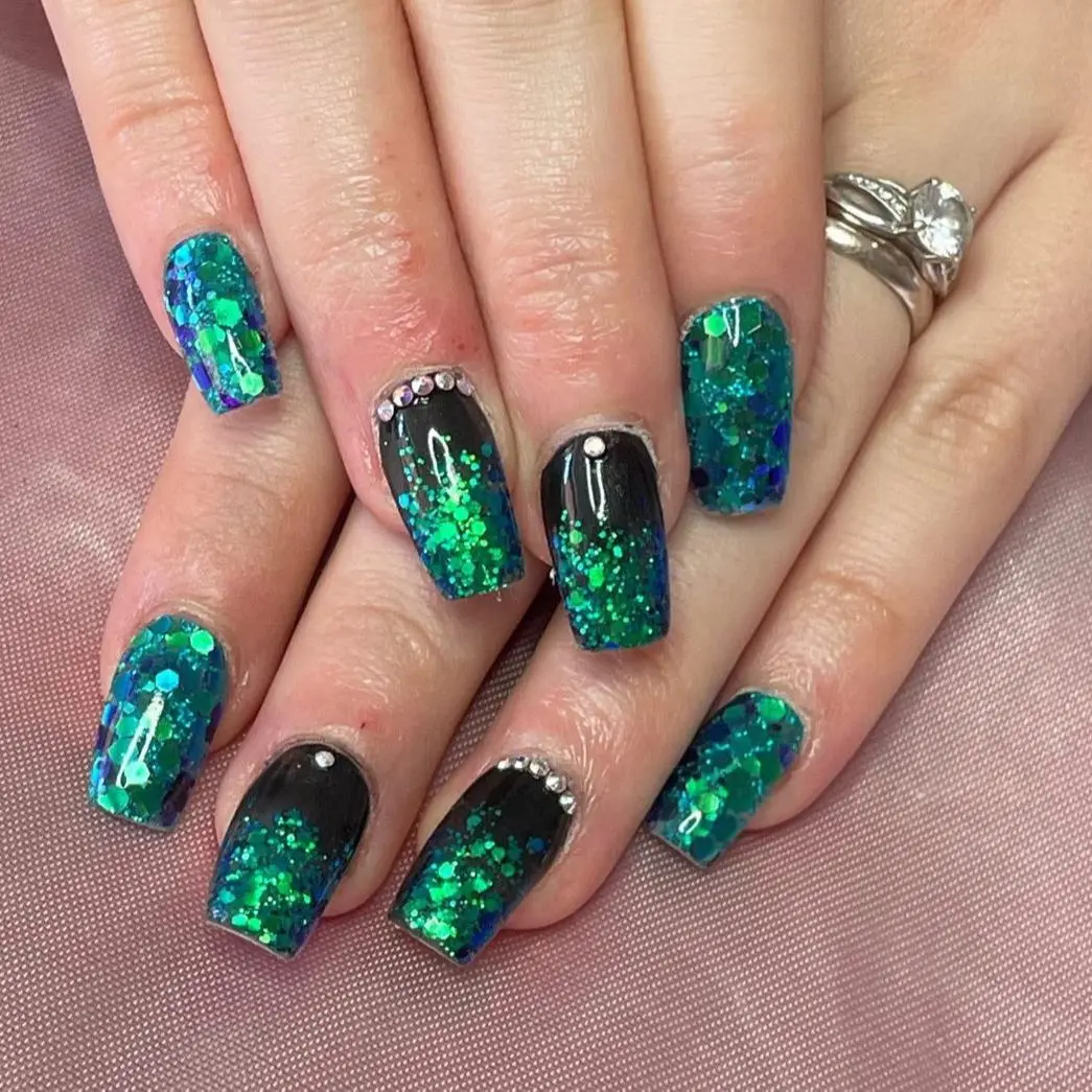 1 Bottle Nail Art Chameleon Glitter Powder Pigment Dipping/Extention/Carving Mixed Nail Sequins Dust Manicure Acrylic Powder