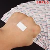 50PCS 38*38/72*19mm Transparent PU Waterproof Wound Plaster Band Aid Adhesive Bandage Protective Sticker Outdoor Home First Aid 5