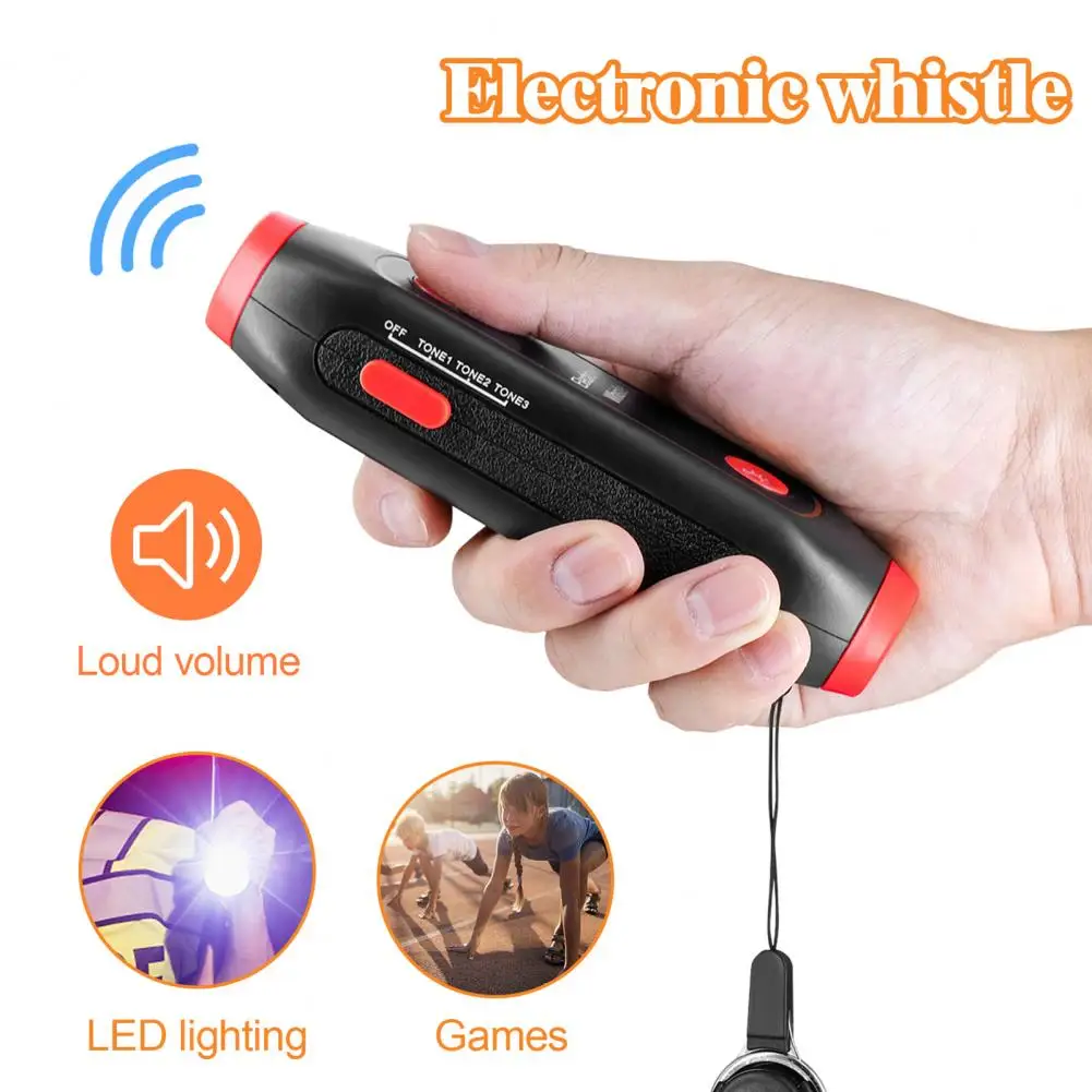 Electronic Whistle with LED Light Battery-operated Camping Outdoor Emergency Tool Camping Supplies