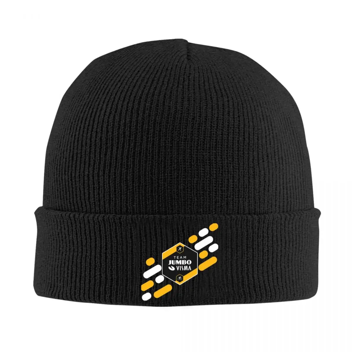 

Team Jumbo Visma Pro Cycling Knitted Caps for Women Men Beanie Autumn Winter Hat Uci World Tour Warm Melon Cap