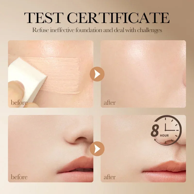 BIOAOUA Whitening Concealment Liquid Foundation 30ml Smooth Flawless BB Cream Long Term Makeup Retention Base Cream Makeup 6