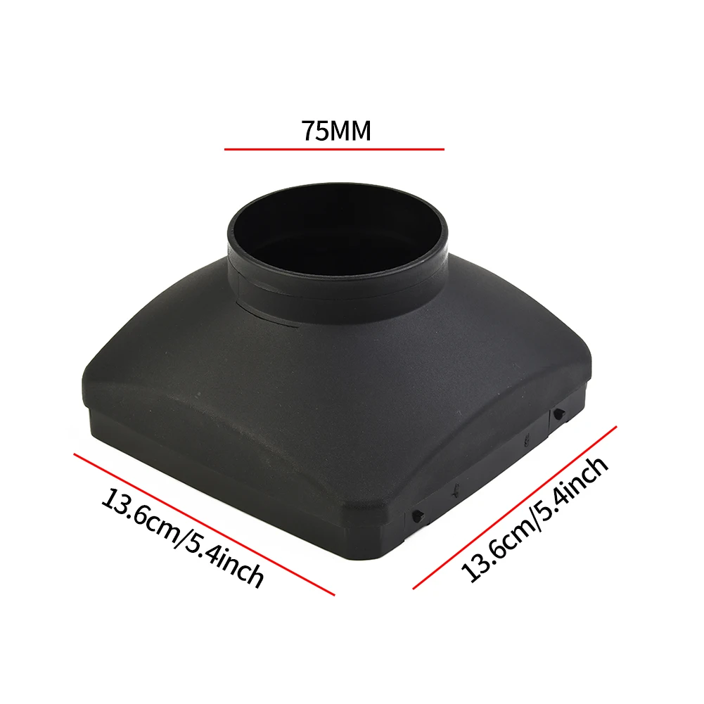 High Temperature Resistance, Durable 75mm Black Single Hole Outlet Cover for Air Diesel Parking Heater Trucks, Easy to Install