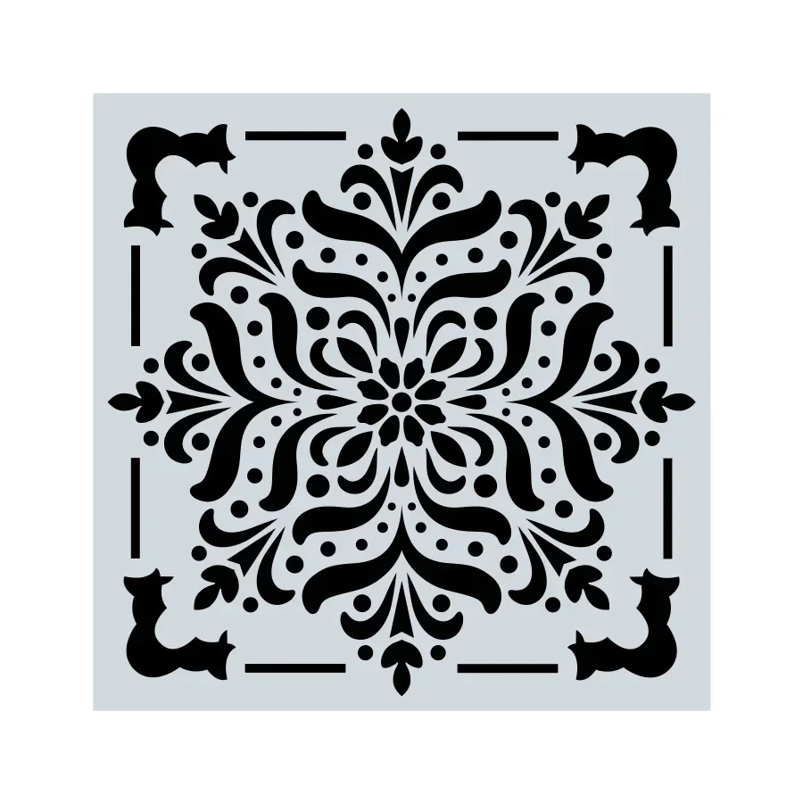 Decorative Mandala Stencil Spray Painting Template - Durable, Washable DIY Window & Wall Decor Tool