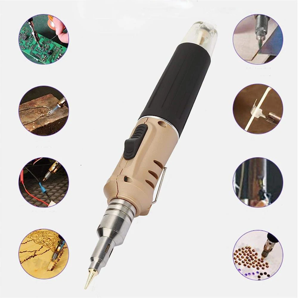 10-In-1 Gas Soldering Iron with CASE Set Multifunction HS-1115K Butane Lighter Spray Gun Set Portable Welding Equipment Tool 5