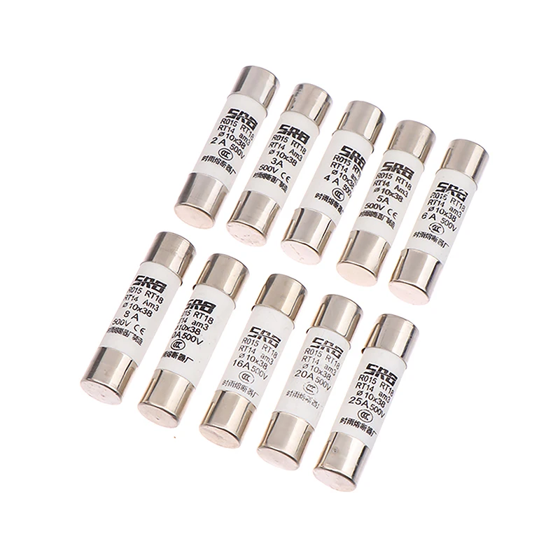 Description Picture 5 of item10PCS 500V 10*37MM 2A-25A DC PV Solar Ceramic Fuse Metal Alloys For Solar Power System Protection Ceramic Fuse Tube Replace New