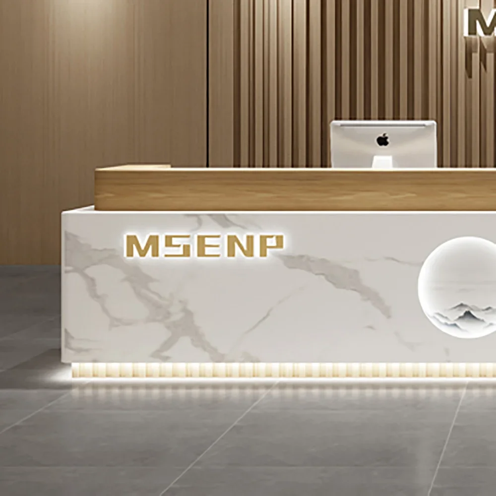 Fashion Modern Bar Counter Cabinet Modern Glamour Aesthetic Simple Reception Desks Luxury Unique Mostrador Commercial Furniture