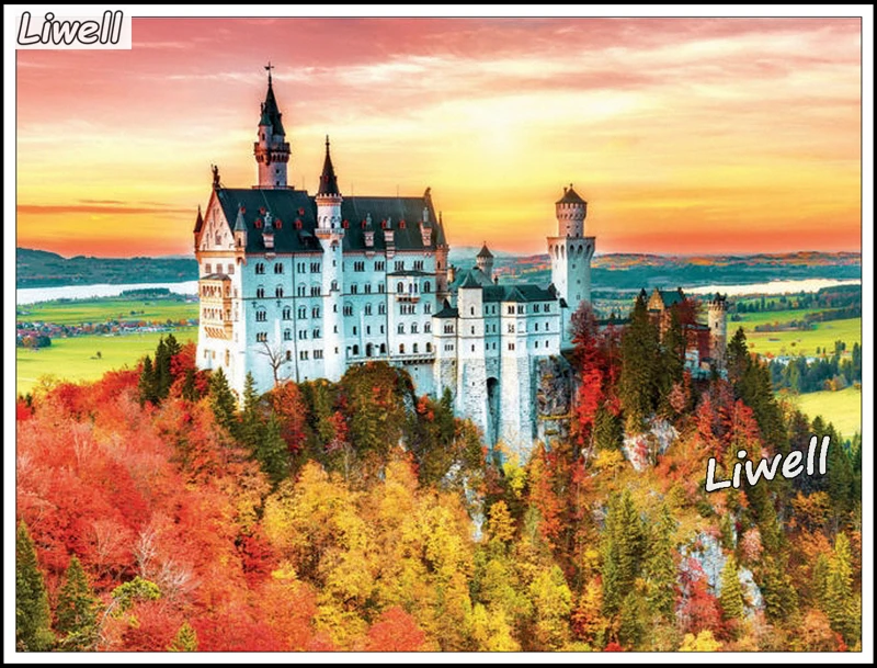 Famous Neuschwanstein Castle Bavaria Germany Scenery Diamond