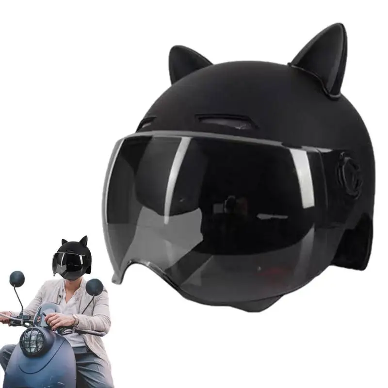 Hurefit-Casque de moto intégral pour femme, casque d'oreille de voiture,  motocross, Catwoman, oreille de chat, moto, nouveau, à la mode - AliExpress