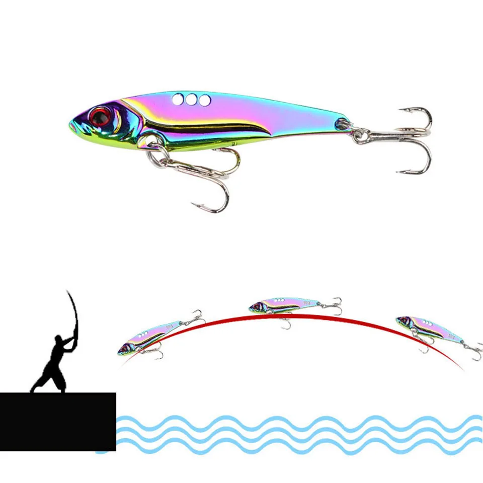 1PCS 3G 7G 10G 15G 18G 25G 3D Eyes Artificial Vib Blade Lure Metal