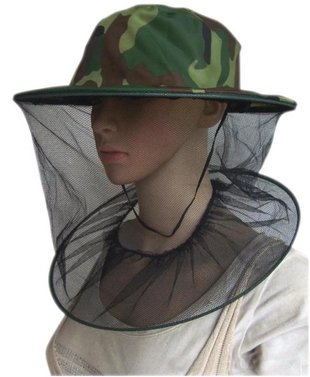 

1 Pc Beekeeping Hat Outdoor Camouflage Shawl Wild Anti-mosquito Bee Cap Jungle Fishing Mosquito Net Hat Sun Protector Hats