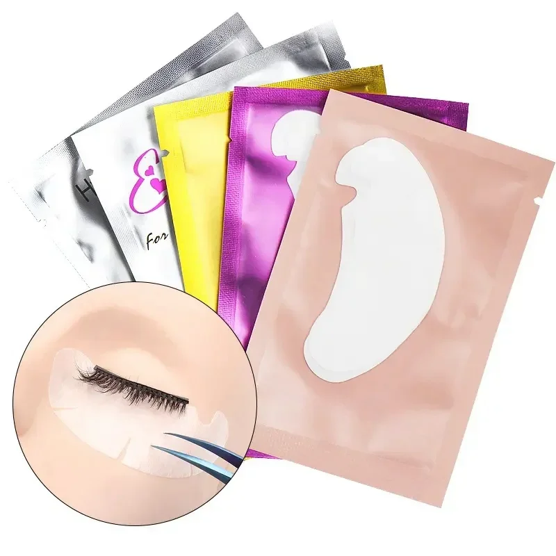 Fake Eyelashes 50 Pairs/Set Makeup Tools U Shaped Grafting Eyelash Patches False Eyelash Extension Paper Stickers