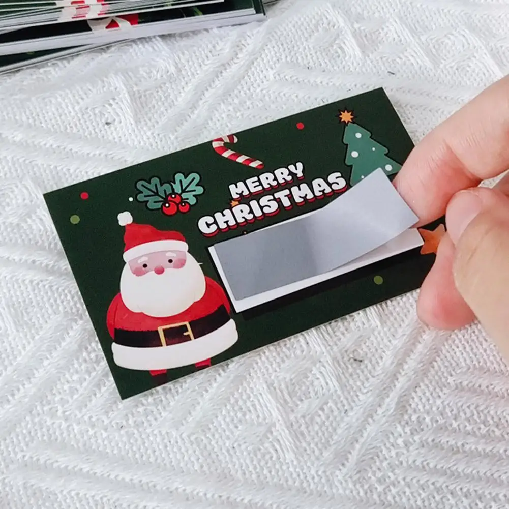 Description Picture 5 of item30/10pcs Christmas Scratch Cards Fun Creative DIY Holiday Christmas Gift Party Activities Happy New Year 2025