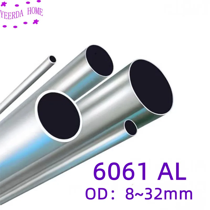 6061 Aluminum Tube OD 8mm 12mm 14mm 20mm 28mm 32mm Thick wall Hollow Alloy Tube