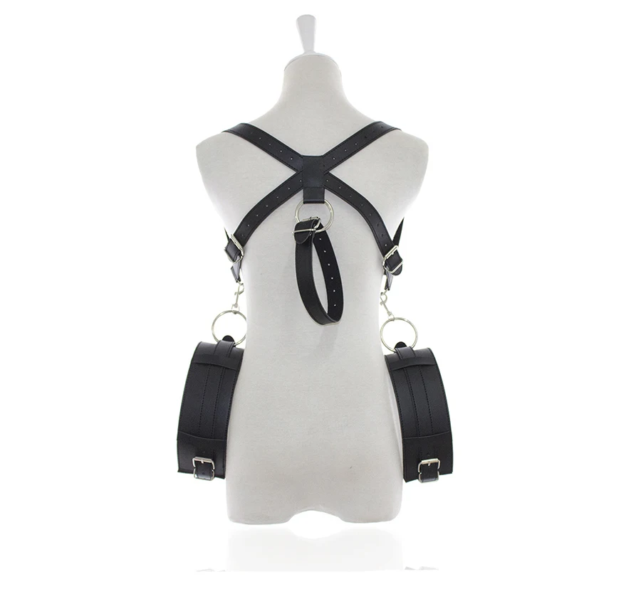Thigh Restraint Straps Sling Leg Spreader Open Restraint Belt Bondage Harness With Wrist Cuffs BDSM Sex Position Aid Adult Toys