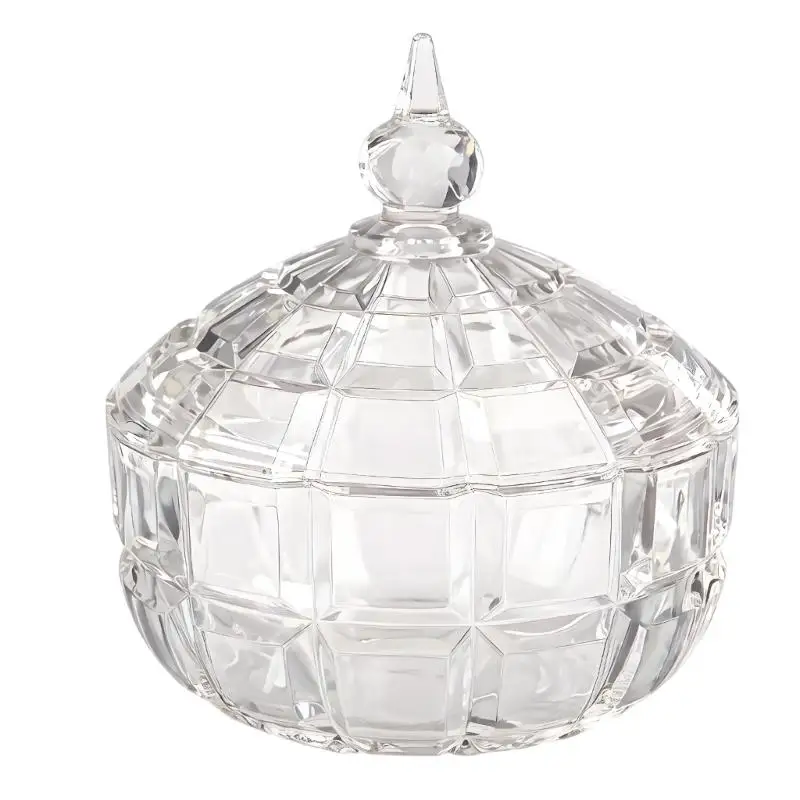 Elegant Decorative Glass Snack Jar with Lid