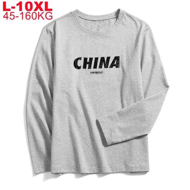 Plus Size 7xl 8xl 9xl 10xl Men T-shirts Long Sleeve Spring Autumn  Streetwear Tshirts Big Tees Men's Long-sleeved T-shirt For Man - AliExpress