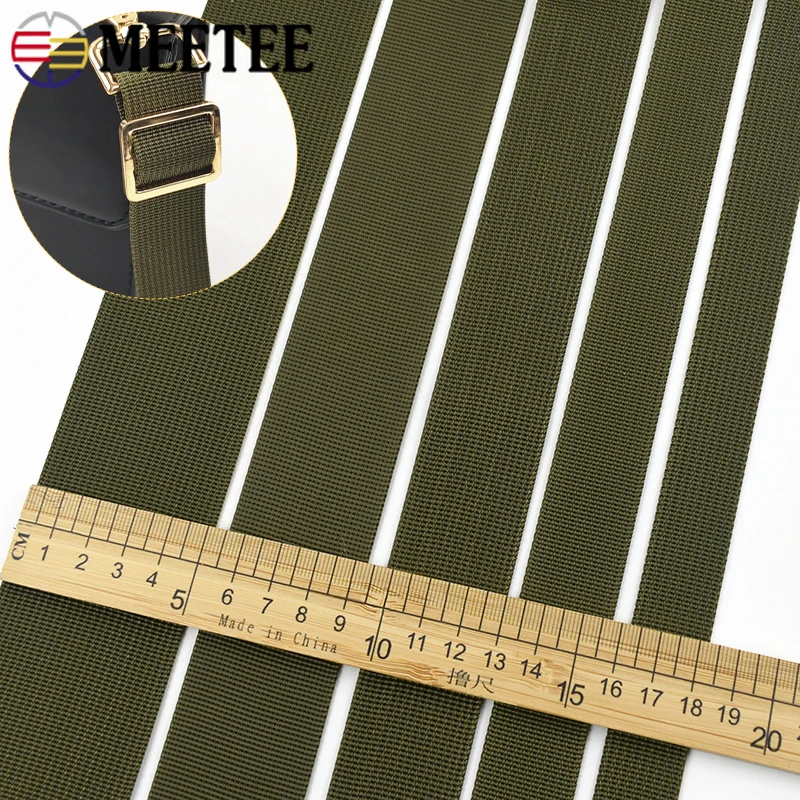 Durable Nylon Webbing Strap for Sewing and DIY Accessories, 5 Meters, 20-50mm Width