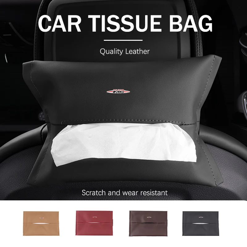 자동차 좌석 뒷면 티슈 박스 종이 가방 미니 쿠퍼 웍스 R56 F56 R53 R60 ..