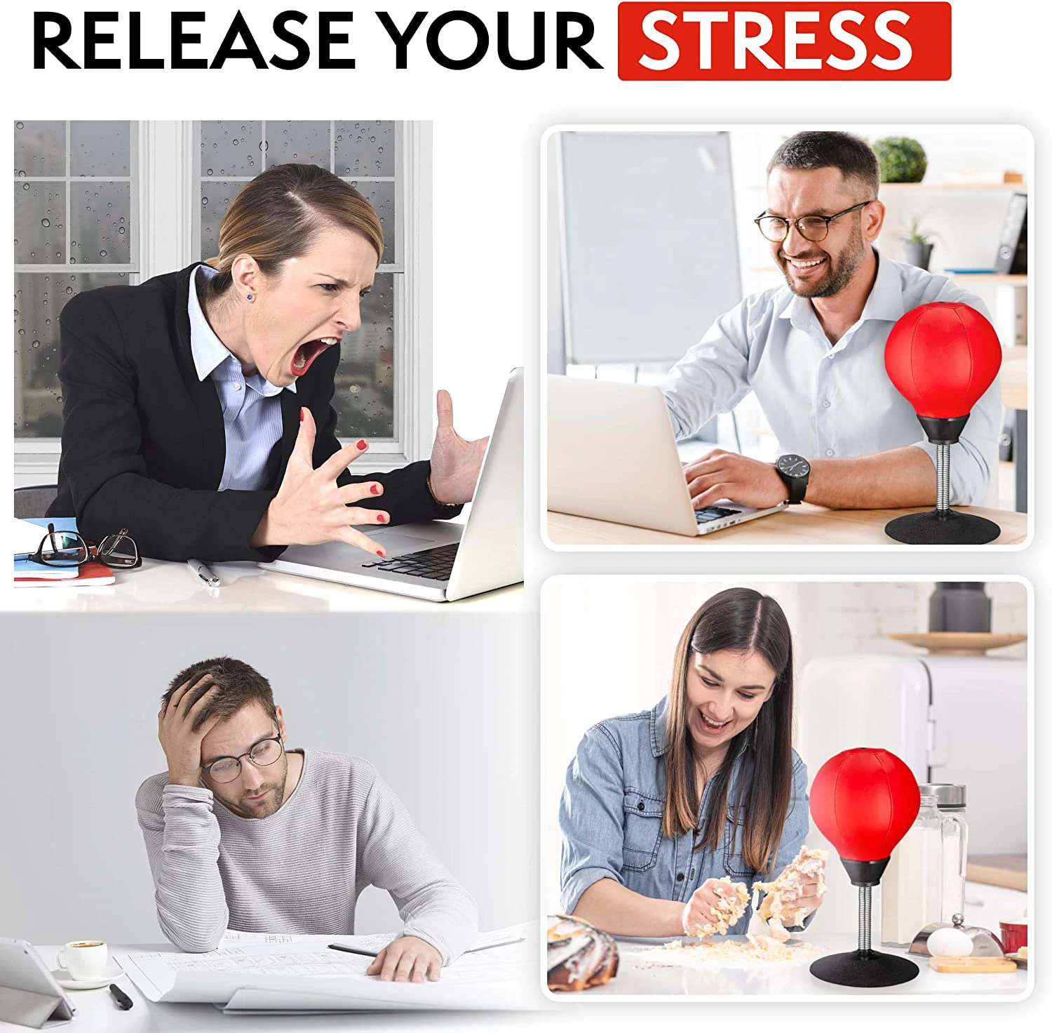 PU Desktop Boxing Ball Stress Relief Fighting Speed Reflex Training Punch Muay Thai MMA Exercise Sports Equipment
