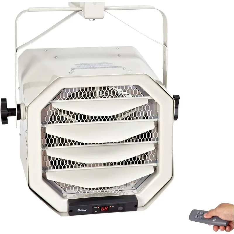 Dr. Infrared Heater DR-910F 10,000-Watt 240V Heavy-Duty Hardwired Shop Garage Heater Wall/Ceiling Mounted