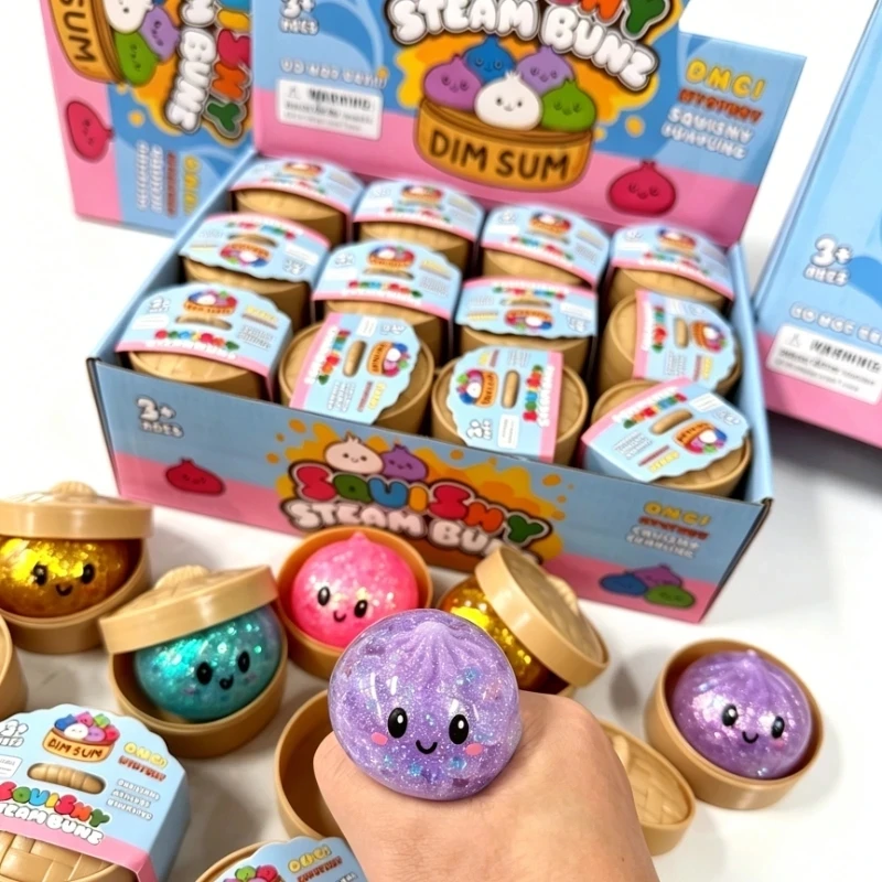 Dumpling Squishy Sensory Steamer Stress Relief Fidget Toy Gift