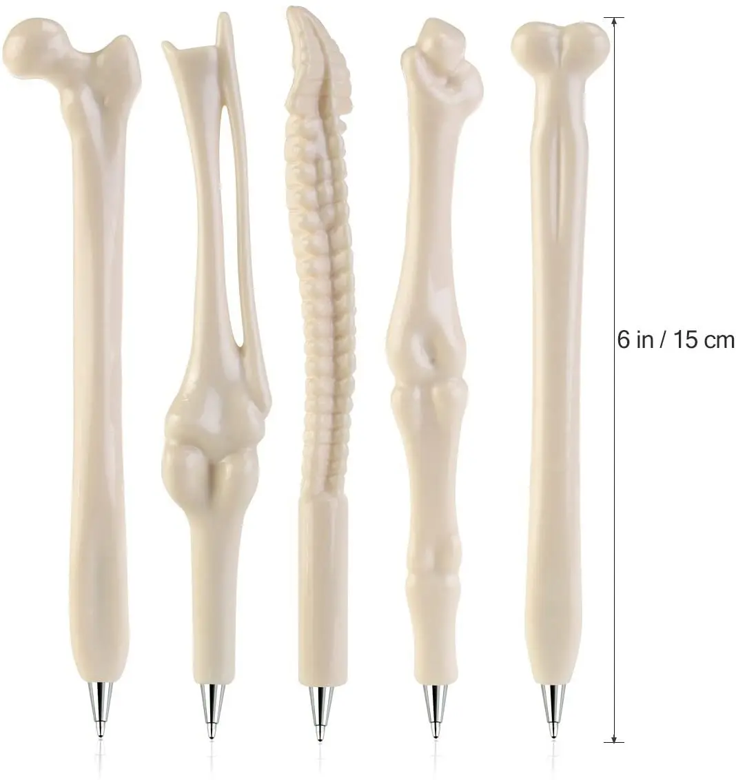

Random 1PC Bone Ballpoint Pen Creative Novelty Pens Black Ink for Artist Doctot Nurse School Office Party