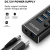 RSHTECH 100W Powered USB 3.0 Hub 16 Port Expander 5Gbps USB Splitter with Switches Power Adapter for Laptop Accessories MacBook 5