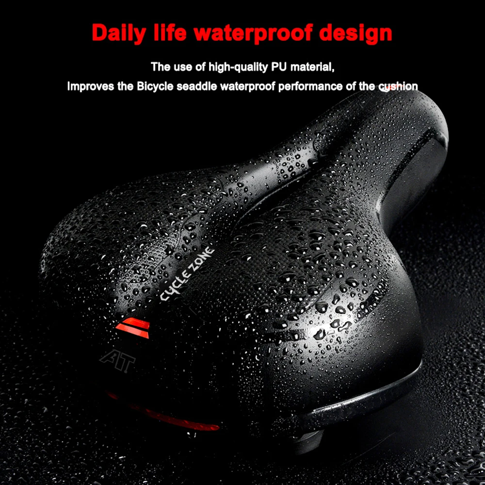 Bicycle Saddle Bicycle Saddle for Men Women MTB Road Bike Shock Absorbing Comfortable Big Butt Safety Warning