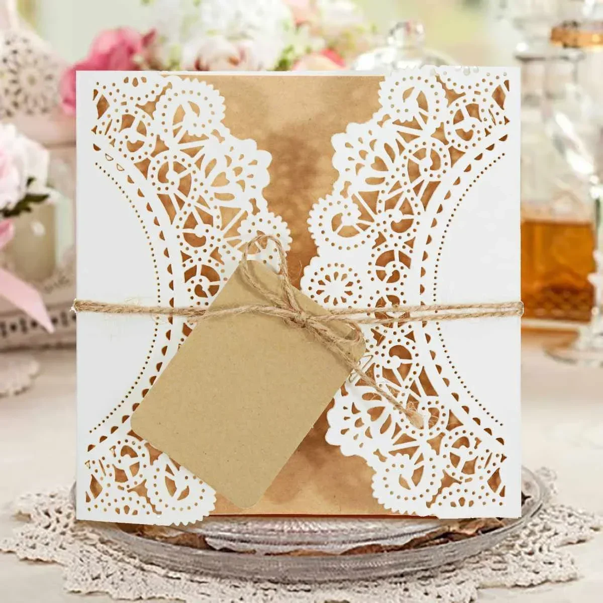 Wedding Invitations Cards Tags 10/30/50Pcs/set Vintage Bridal Gift Greeting Card Event Party Birthday Supplies greeting cards,wedding invitations