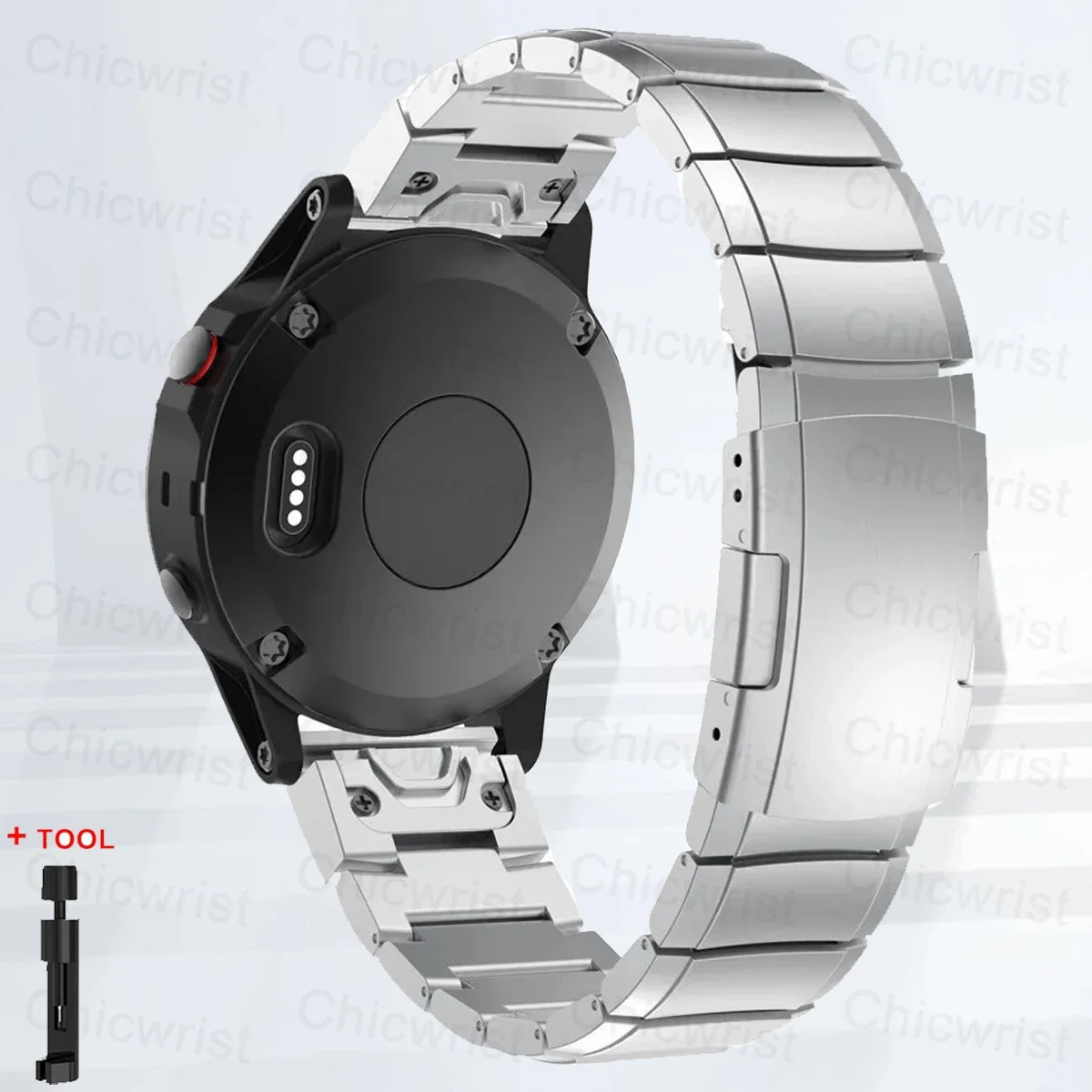 Premium Titanium QuickFit Strap - 26mm/22mm Adjustable Metal Watch Band